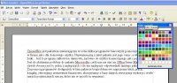 Openoffice - wybór koloru czcionki